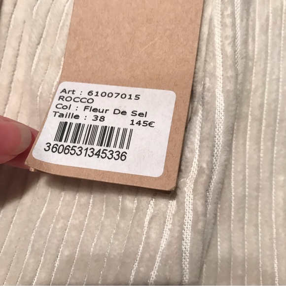 NWT Sessùn Rocco Corduroy Trouser Pants in Fleur De Sel Size 38 - fits like US 4 - Picture 8 of 14